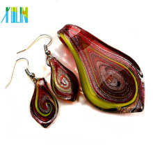 Wholesale Match Earring necklace Multicolor Glass Beads